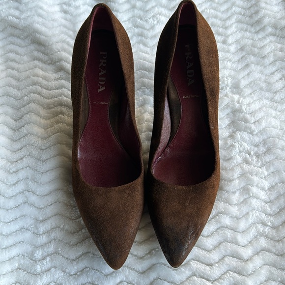PRADA BROWN SUEDE LEATHER - Picture 4 of 11